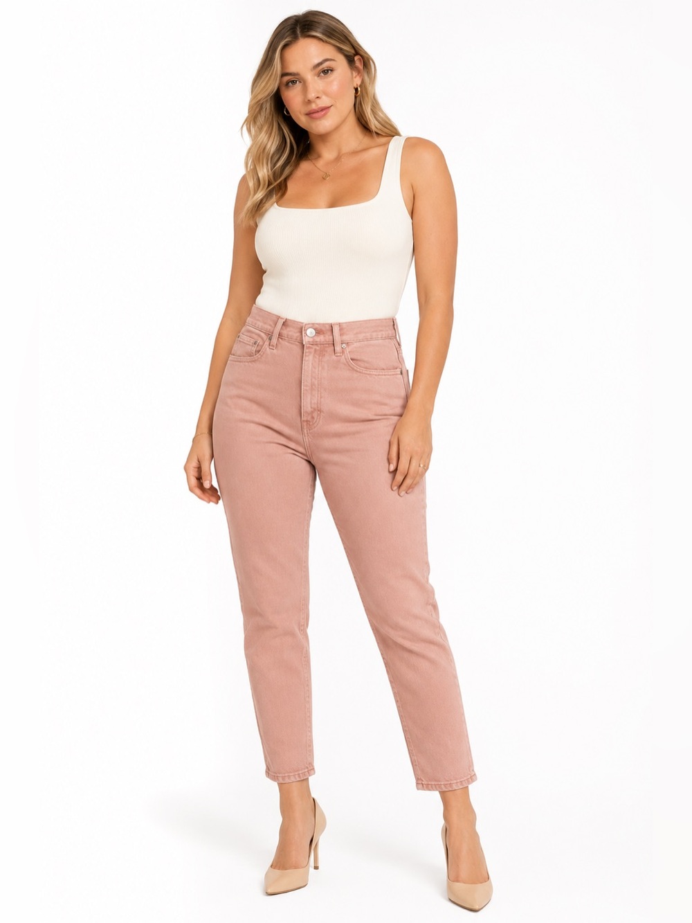 GAP Pink High Rise Vintage Slim Jeans Size 30 NWT Blush Denim